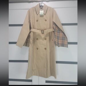 Burberry Beige Double-Breasted Trench Coat
